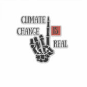 気候変動は環境実在的認識度 シール (正面)