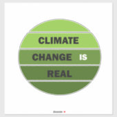 気候変動は環境実在的認識度 シール (シート)