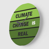 気候変動は環境実在的認識度 ラージ壁時計 (傾斜)