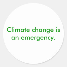 気候変動は緊急事態です ラウンドシール