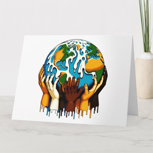 気候変動グローバル統一地球デザイン カード (正面)