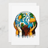 気候変動グローバル統一地球デザイン シーズンカード (正面/裏面)