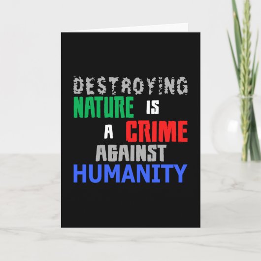 気候変動地球の未来の惑星CO2ギフトアイディア カード (正面)