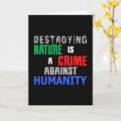 気候変動地球の未来の惑星CO2ギフトアイディア カード (黄色い花)