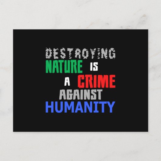 気候変動地球の未来の惑星CO2ギフトアイディア ポストカード (正面)