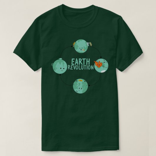 気候変動地球温暖化革命地球1 Tシャツ (デザイン正面)