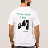 気候変動実在は- Tシャツ (裏面)
