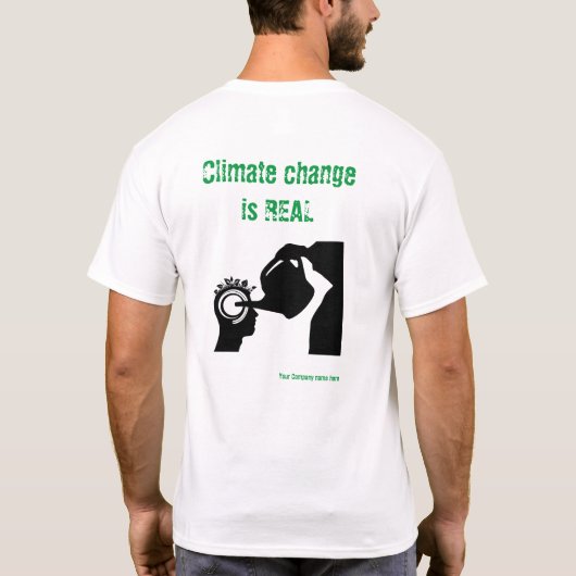 気候変動実在は- Tシャツ (裏面)