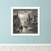 気候変動実在 キャンバスプリント (インサイチュ (ウッドフロア))