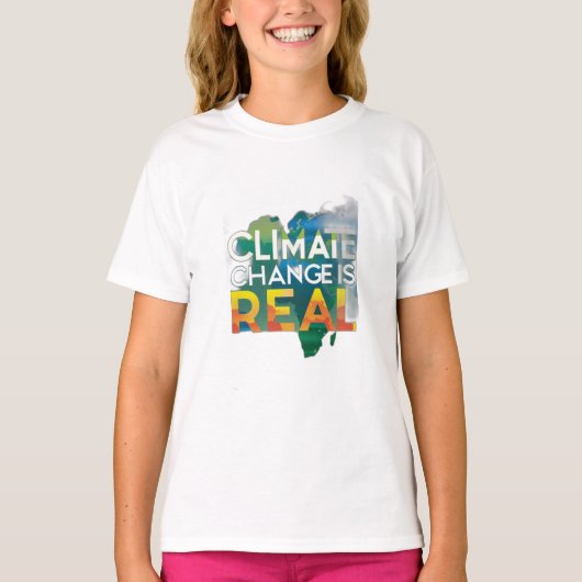気候変動実在 Tシャツ (正面)
