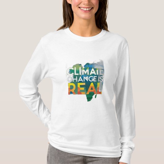 気候変動実在 Tシャツ (正面)