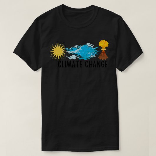 気候変動感謝してい地球太陽気候2 Tシャツ (デザイン正面)
