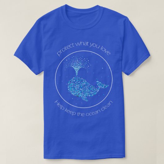 気候変動海鯨体環境保護 Tシャツ (デザイン正面)
