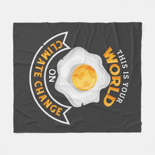 気候変動環境に関する世界の抗議 フリースブランケット (正面(横))