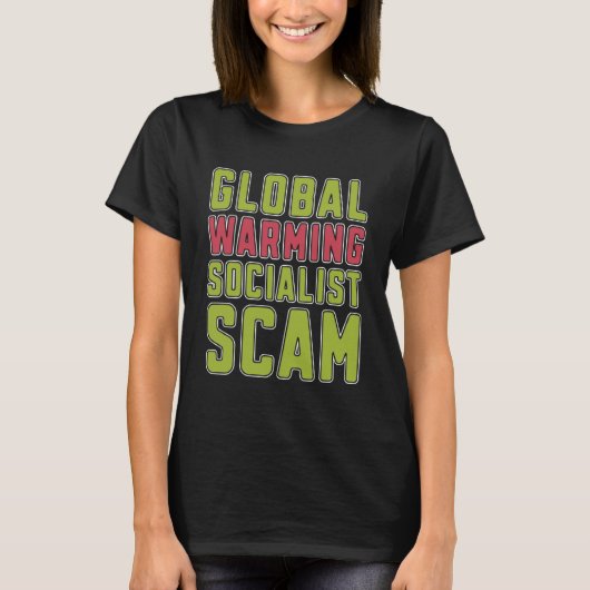 気候変動環境保護論者の地球温暖化 Tシャツ (正面)