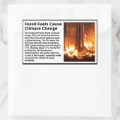 気候変動警告のラベル 長方形シール (バッグ)