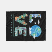 気候変動防止環境に関する計画はない フリースブランケット (正面(横))