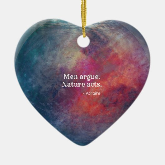 気候変動: "人-自然の行為"のデザイン論争します セラミックオーナメント (正面)