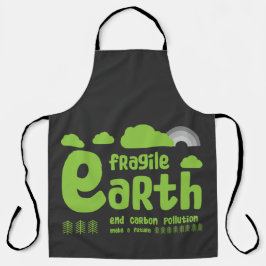 気候変動 |炭素汚染 |アクションTシャツ エプロン