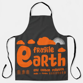 気候変動 |炭素汚染 |アクションTシャツ エプロン