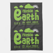 気候変動 |炭素汚染 |アクションTシャツ キッチンタオル (縦)