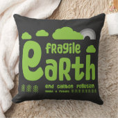 気候変動 |炭素汚染 |アクションTシャツ クッション (ブランケット)