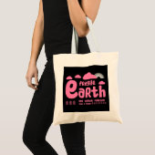 気候変動 |炭素汚染 |アクションTシャツ トートバッグ (正面(商品))