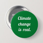 気候変動：緑のボタン 缶バッジ (正面&裏面)