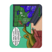 気候変化恐竜のパロディ漫画 マグネット (縦)