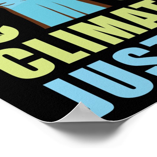 気候正義の日の気候変動 ポスター (角)