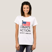 気候行動ア保護メリカ Tシャツ (正面フル)