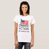気候行動保アメリカクール Tシャツ (正面フル)