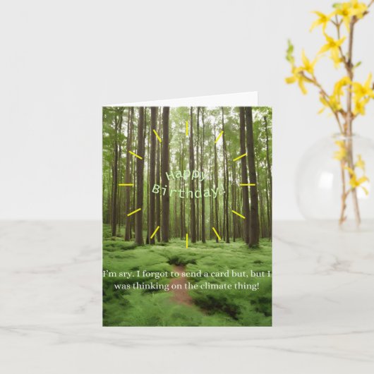 気候誕生日カード カード (黄色い花)