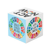 気候。グローバルゴール地球に優し開発 フォトキューブ (裏面アングル)