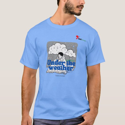 "気分がすぐれない" ルーズなイディオムTシャツ | おもしろい病気 Tシャツ (正面)