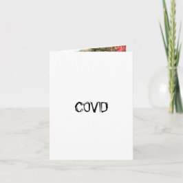 気分が上がるポジティブな子犬の写真　COVIDを乗り越えよう サンキューカード