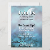 気分が変わりやすい月雲のハロウィンパーティー招待状 招待状 (裏面)