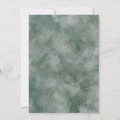 気分が変わる水彩画の松の木の森のリハーサルディナー 招待状 (裏面)