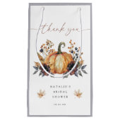 気分が変わる秋の花のウェディングシャワーの贈り物 スモールペーパーバッグ (正面)