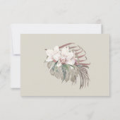 気分が変わる 白い蘭 熱帯の花 ブルゴンディー 出席確認 出欠カード (裏面)