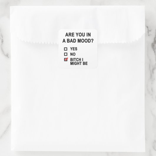 気分が悪いのか? スクエアシール (バッグ)