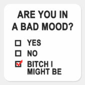 気分が悪いのか? スクエアシール (正面)