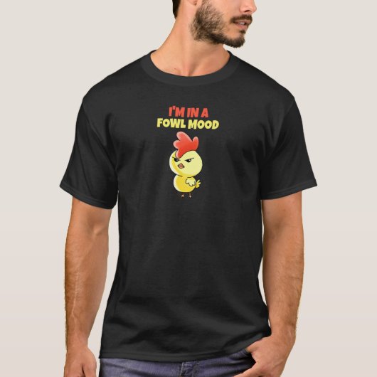 気分が悪いニワトリ Tシャツ (正面)