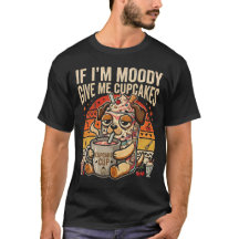 気分が悪い時はカップケーキをちょうだい 面白い犬Tシャツ