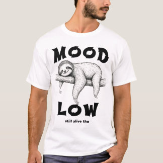 気分が沈むナマケモノ - 怠惰な雰囲気のおもしろ画像 Tシャツ