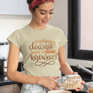 気分が落ちたらブラウニーを焼こう 引用文字 Tシャツ