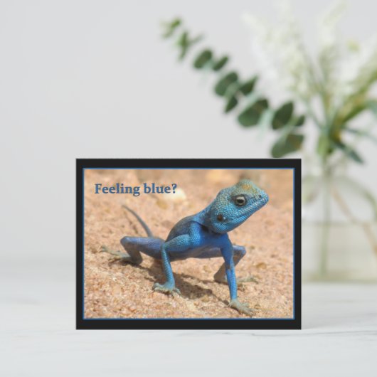 気分が落ちるお見舞いカード ポストカード (スタンド正面)