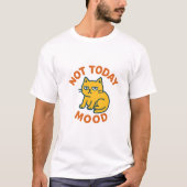 気分じゃない日 カラフルな怠け猫 Tシャツ (正面)