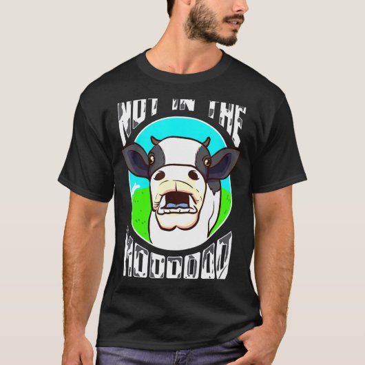 気分じゃない牛ジョーク Tシャツ (正面)