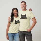 気分じゃない、ニャーだけ - 怒った顔の漫画風猫デザイン Tシャツ (ユニセックス)